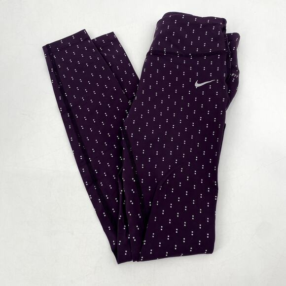 Nike Purple Reflective Spotted Leggings - Picture 2 of 5